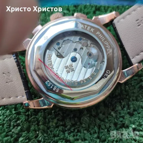 Мъжки луксозен часовник PATEK PHILIPPE Grand Complications Perpetual Calendar Moonphase Chronograph, снимка 5 - Мъжки - 46862276