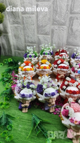 Ангелчета с цветя!!, снимка 5 - Декорация за дома - 52183081