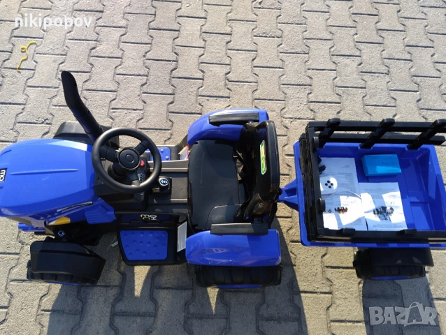 TEXAS акумулаторен трактор с ремарке RANCHER син, снимка 8 - Детски велосипеди, триколки и коли - 53569745