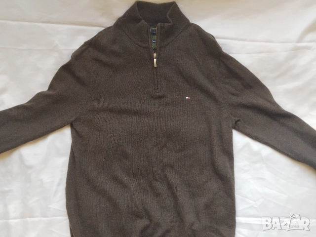 Tommy Hilfiger - 100% оригинален мъжки вълнен пуловер, снимка 2 - Пуловери - 52947438