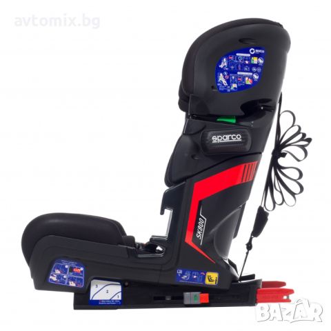 Детско столче за кола 9-36 кг, SPARCO, черно/червено, снимка 3 - Столчета за кола и колело - 45839792