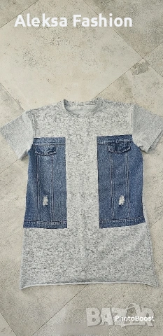 Рокля туника с дънкова част 