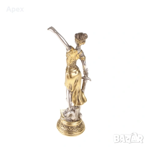 Статуетка на Богинята Темида.Фигура на Богиня на Правосъдието Правото.Подарък за Юрист,Адвокат,Съдия, снимка 3 - Статуетки - 54011998