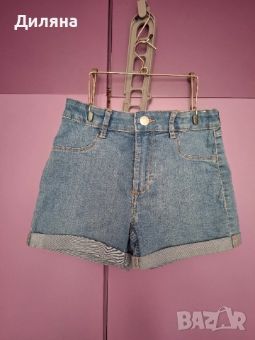 Къси дънкови панталонки за момиче H&M 146 см