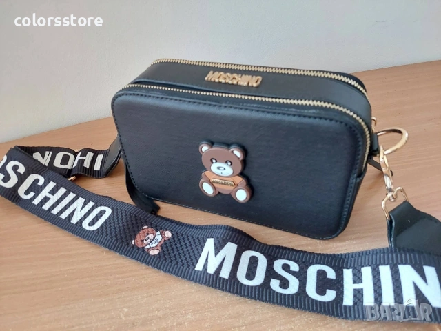 Черна чанта Moschino -F123, снимка 2 - Чанти - 40596705