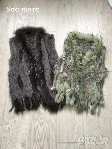 Елек естествен косъм лисица и заек С/М 2 модела