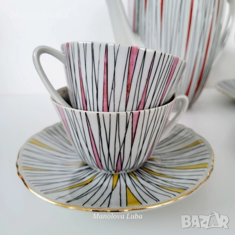 Сервиз за чай или дълго кафе Китка Нови Пазар., снимка 7 - Други ценни предмети - 52786998