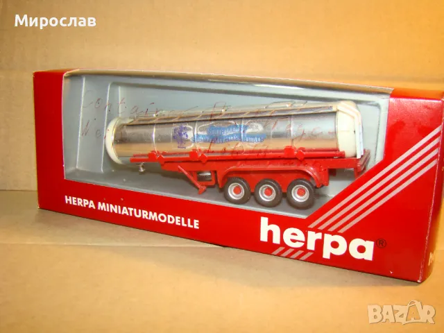 HERPA 1:87 H0 MERCEDES ТИР КАМИОН ИГРАЧКА МОДЕЛ ЦИСТЕРНА, снимка 3 - Колекции - 48269582