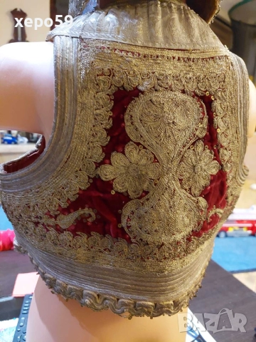 Много рядко Османско детско елече със шапка/сърма позлата/, снимка 5 - Антикварни и старинни предмети - 52226601