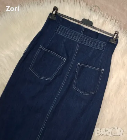 УНИКАЛНА дънкова пола размер С, снимка 5 - Поли - 49821689