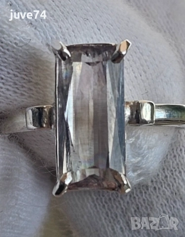 СРЕБЪРЕН ПРЪСТЕН С ЕСТЕСТВЕН СУЛТАНИТ (ТУРЦИЯ) СЕРТИФИКАТ, снимка 3 - Пръстени - 53975105