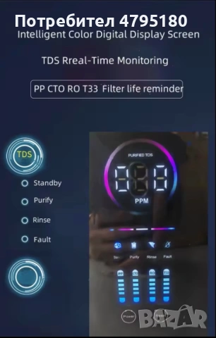 Система за обратна осмоза 600GPD с директен поток и TDS контрол, снимка 2 - Други - 54175952