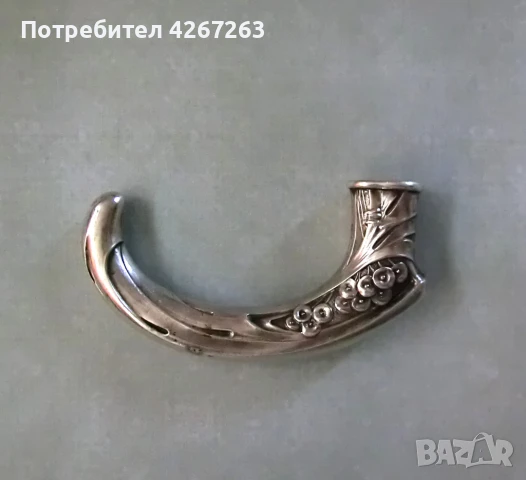 Старинна сребърна дръжка за чадър Art Nouveau / Jugendstil / Liberty, снимка 2 - Антикварни и старинни предмети - 50520768