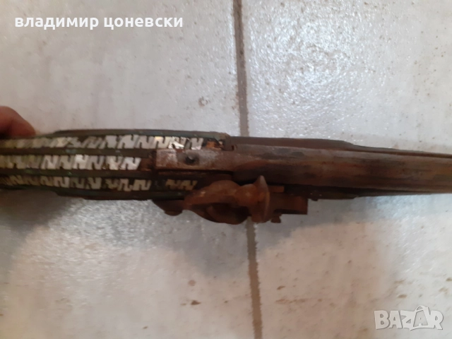 Красив автентичен кремъчен пистолет от 19 век,пищов,оръжие, снимка 3 - Колекции - 52016363