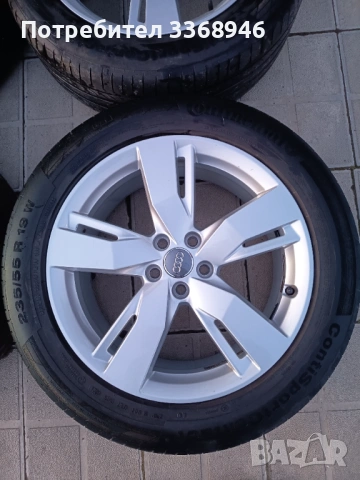 Джанти Audi Q5 19" 5x112 с гуми 235/55/19 CONTINENTAL Ауди 5х112 Q5 Q7 Q8 A8, снимка 5 - Гуми и джанти - 53660548