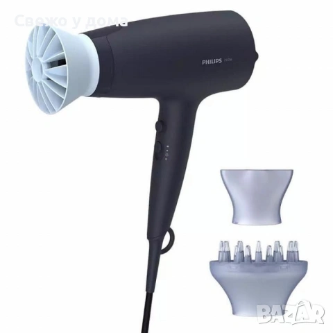 Нов с Гаранция 12 м. Сешоар Philips, 2100 W, Thermo Protect, снимка 4 - Сешоари - 53599114