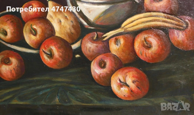 Стоян Домусчиев маслени бои картина натюрморт, снимка 6 - Картини - 53616576