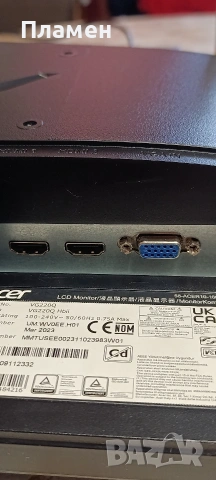 Монитор • ACER Full HD 1920 x 1080 , снимка 7 - Геймърски - 54026924
