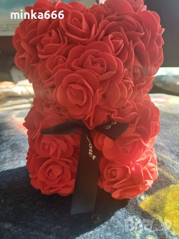 Мече от рози за подарък, снимка 4 - Романтични подаръци - 52230693