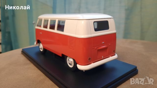 1960 Volkswagen Type 2 Bus T1 1:24 Whitebox/Hachette Diecast Колекционерски модел количка, снимка 6 - Колекции - 45092258