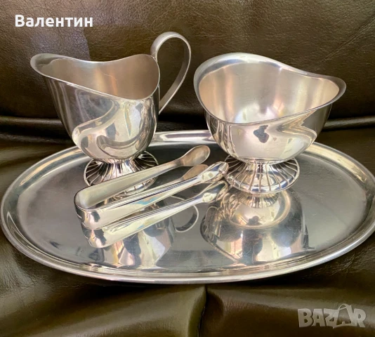 #2501# Сервиращ комплект. Посребряване. Винтидж.