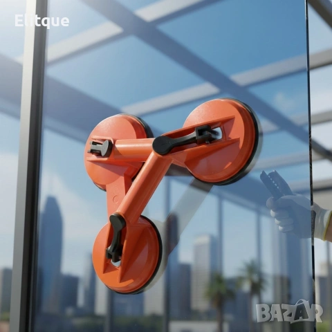 Троен вакуумен държач за стъкла – до 120 кг товароносимост