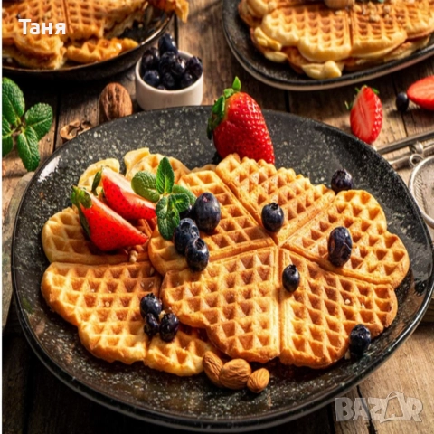 Гофретник с терморегулатор и незалепващи плочи – перфектни гофрети всеки път, снимка 6 - Гофретници - 52470033