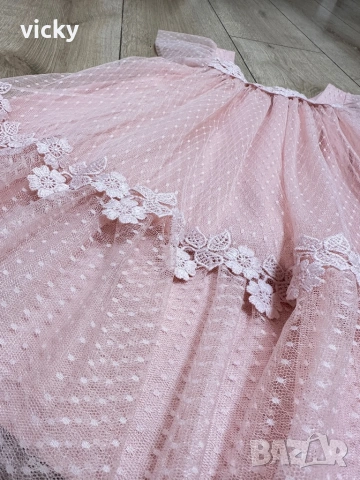 Ефирна лятана рокличка в бледорозов цвят Cool Club, размер 98 , снимка 2 - Детски рокли и поли - 53156791