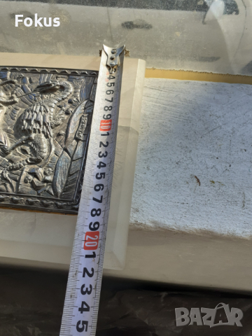 Прекрасна сребърна икона Свети Георги, снимка 6 - Антикварни и старинни предмети - 44959378