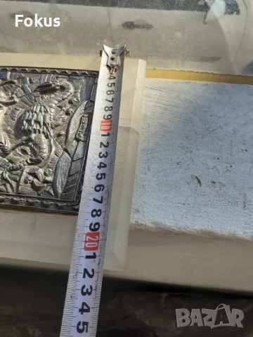 Прекрасна сребърна икона Свети Георги, снимка 6 - Антикварни и старинни предмети - 50966579