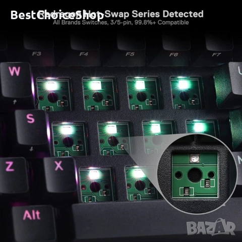 Redragon K530 Pro Draconic 60% безжична гейминг механична клавиатура RGB, снимка 13 - Клавиатури и мишки - 53585098