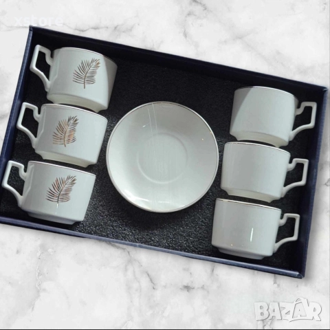 Луксозен олекотен порцеланов комплект от 12 части, за вашия изискан стил , снимка 3 - Чаши - 52712571