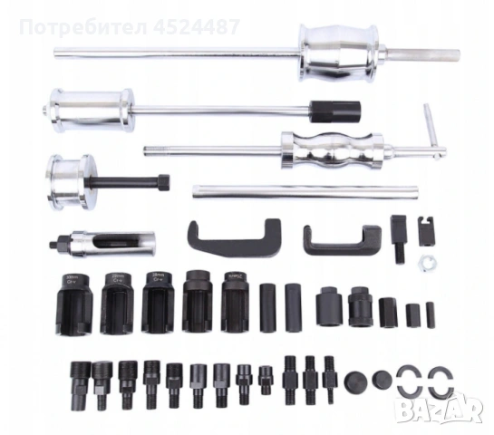 Комплект обратен чук за вадене на дюзи 40 части, снимка 12 - Куфари с инструменти - 53400275