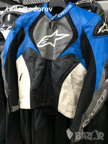 Кожено мото якеALPINESTARS JAWS ,всички протектори 52-M-L,като ново, снимка 2 - Аксесоари и консумативи - 46073450