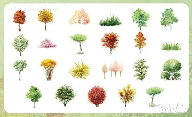 Скрапбук стикери за декорация планер 23 бр /комплект - различни видове, снимка 16 - Други - 38248929