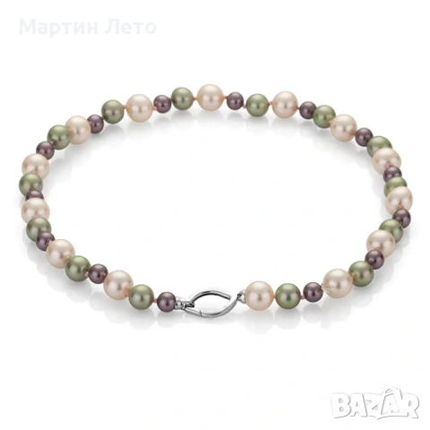 Перлена огърлица. Естествени перли и сребро., снимка 8 - Колиета, медальони, синджири - 53250463