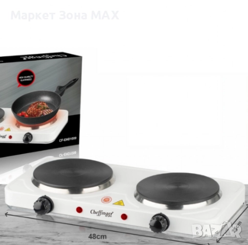 Електрически двоен котлон Cheffinger CF-EHD1000, снимка 2 - Котлони - 52931215