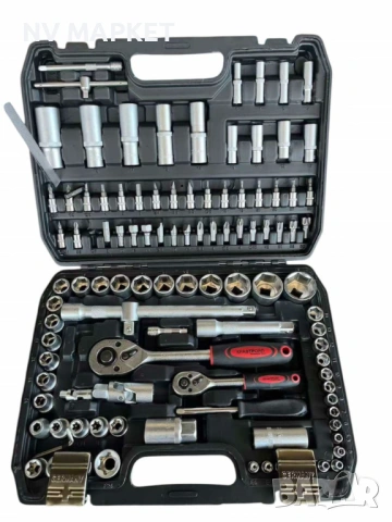 Професионален комплект гедоре 108 Части KRAFTROYAL 2060N, снимка 5 - Куфари с инструменти - 53843012