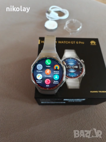 Huawei Watch GT 6 Pro Titanium в гаранция от Yettel, снимка 2 - Смарт часовници - 53934118