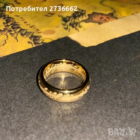 💍Sauron's All Powerful Ring (LOTR Hobbit) - Пръстена с гравираното елфско слово !, снимка 5 - Пръстени - 46838276