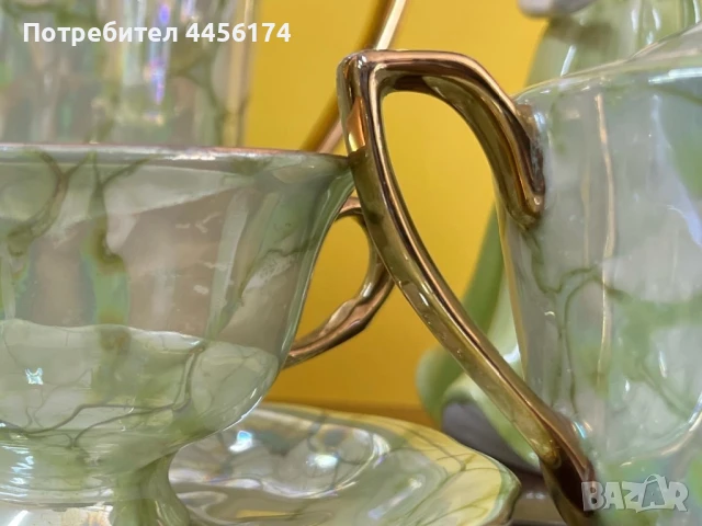 Сервиз за чай  Светлината играе с преливащите цветове цветове( лустри) , снимка 4 - Сервизи - 50661613