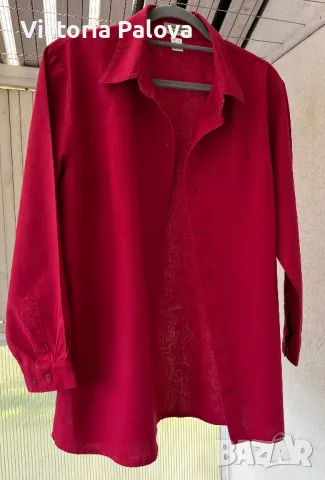 Красива плътна риза/туника  лен и памук