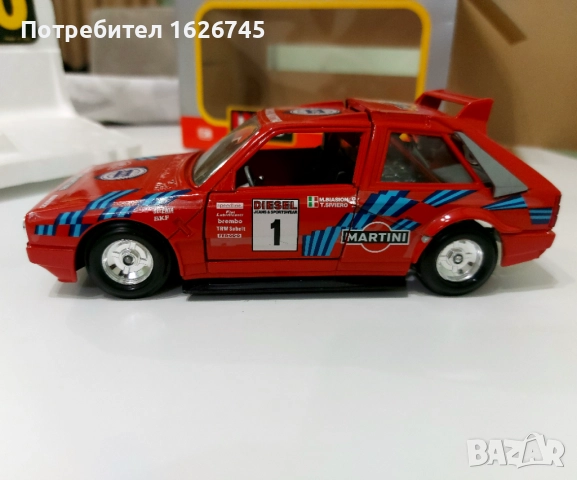 Lancia Delta S4 1:24 Bburago, снимка 13 - Колекции - 53002218