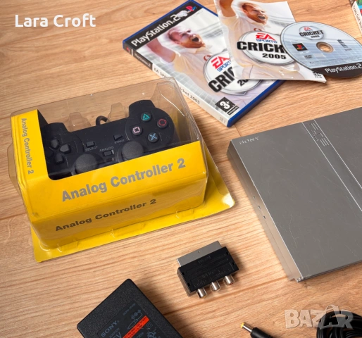 PS2 Slim Silver PlayStation 2 + подарък 6 игри и два контролера, снимка 9 - PlayStation конзоли - 53901236