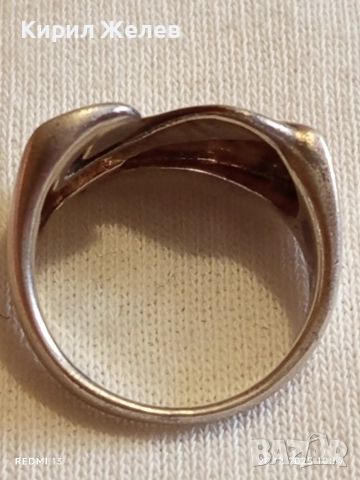 СРЕБЪРЕН ПРЪСТЕН с АБСТРАКТЕН ДИЗАЙН АРТ ДИЗАЙНЕРСКО БИЖУ МАЙСТОРСКА ИЗРАБОТКА 26560, снимка 7 - Пръстени - 52855519