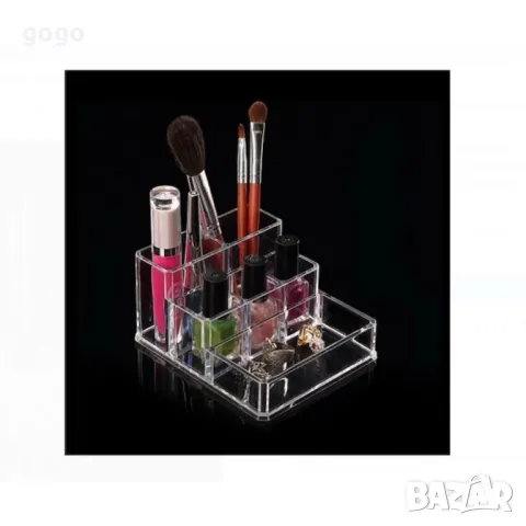 Прозрачен акрилен органайзер за грим – стил и удобство в едно, снимка 2 - Други - 49731614