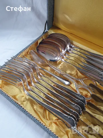Комплект посребрени прибори, снимка 2 - Антикварни и старинни предмети - 50292651