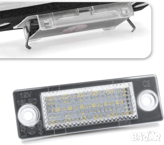 LED Плафони светлини за номер Jetta Skoda Caddy, Volkswagen, Golf Plus, Passat, Touran, Transporter, снимка 4 - Аксесоари и консумативи - 53093005