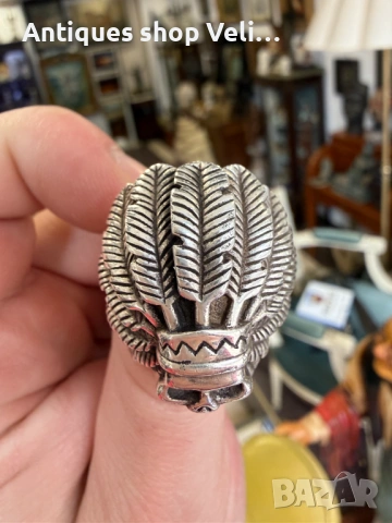 Масивен мъжки сребърен пръстен №7862 , снимка 3 - Пръстени - 53463507