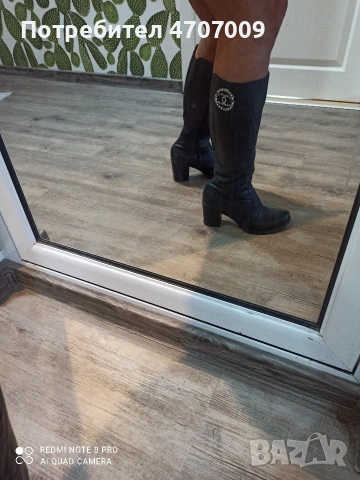 Продавам носени-не-много ботуши-естествена кожа черни с вата номер 39 - 34евро, снимка 3 - Дамски ботуши - 53076230